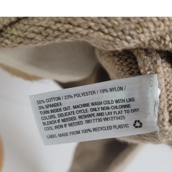 NEW Goodfellow Color-block Hoodie Sweater Blue, Cream & Tan Dapper Brown NWT - Picture 4 of 11